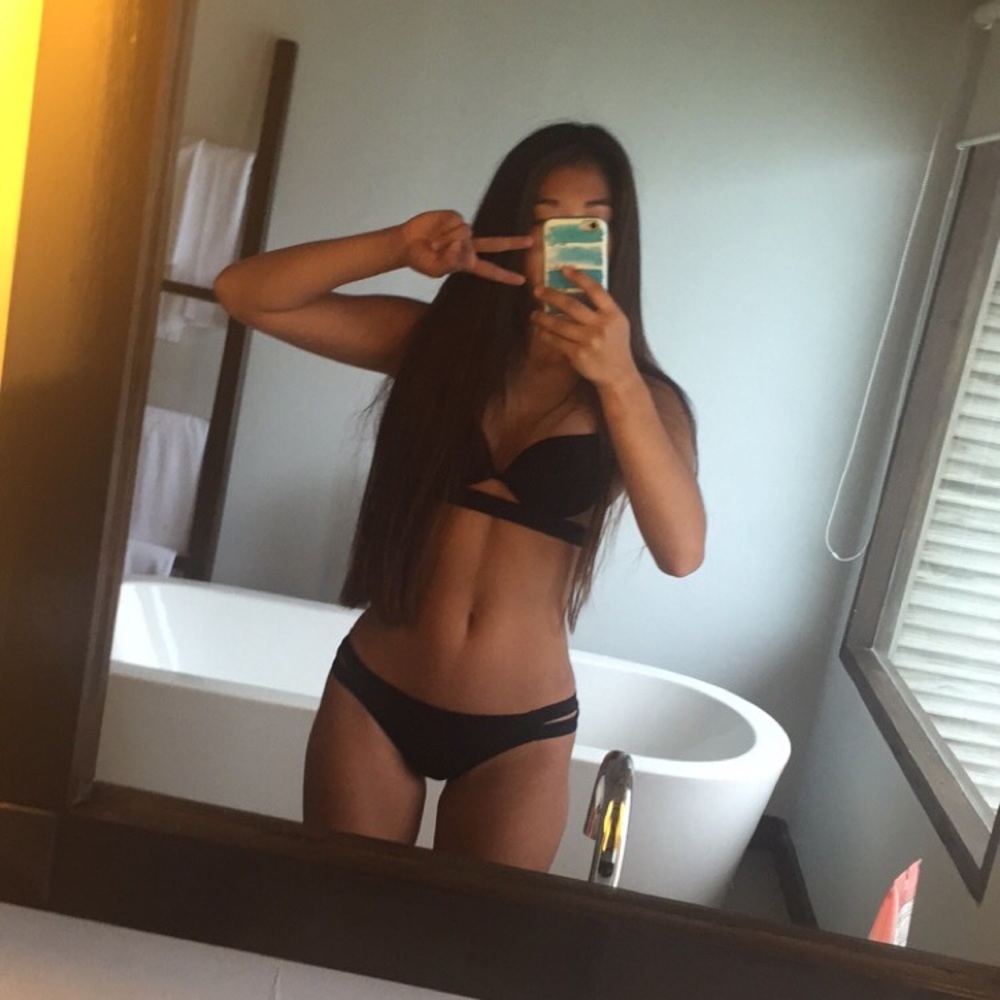 vs black cut out bikini set